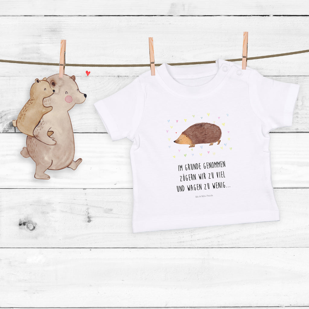 Organic Baby Shirt Igel Herzen Baby T-Shirt, Jungen Baby T-Shirt, Mädchen Baby T-Shirt, Shirt, Tiermotive, Gute Laune, lustige Sprüche, Tiere, Liebe, Herz, Herzen, Igel, Vertrauen, Kuss, Leben