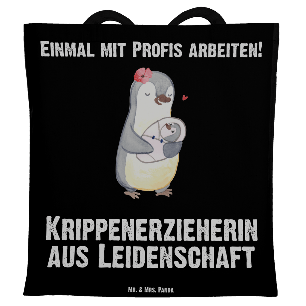 Tragetasche Krippenerzieherin aus Leidenschaft Beuteltasche, Beutel, Einkaufstasche, Jutebeutel, Stoffbeutel, Tasche, Shopper, Umhängetasche, Strandtasche, Schultertasche, Stofftasche, Tragetasche, Badetasche, Jutetasche, Einkaufstüte, Laptoptasche, Beruf, Ausbildung, Jubiläum, Abschied, Rente, Kollege, Kollegin, Geschenk, Schenken, Arbeitskollege, Mitarbeiter, Firma, Danke, Dankeschön, Krippenerzieherin, Kindertagesstätte, KITA, Eröffnung, Erzieherin, Pädagogin