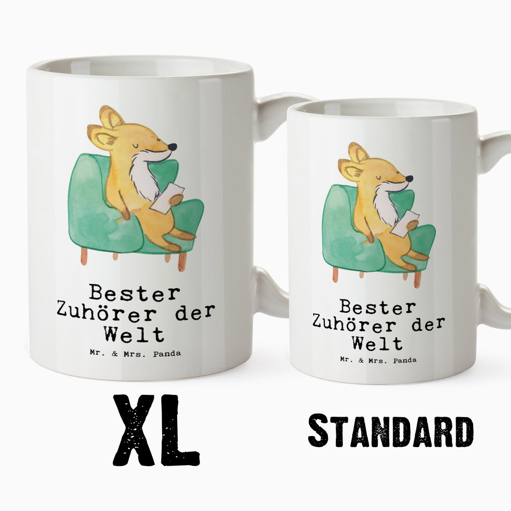 XL Tasse Fuchs Bester Zuhörer der Welt XL Tasse, Große Tasse, Grosse Kaffeetasse, XL Becher, XL Teetasse, spülmaschinenfest, Jumbo Tasse, Groß, für, Dankeschön, Geschenk, Schenken, Geburtstag, Geburtstagsgeschenk, Geschenkidee, Danke, Bedanken, Mitbringsel, Freude machen, Geschenktipp, Zuhörer, Freund, Freundin, offenes Ohr, Hilfsbereit, Hilfe