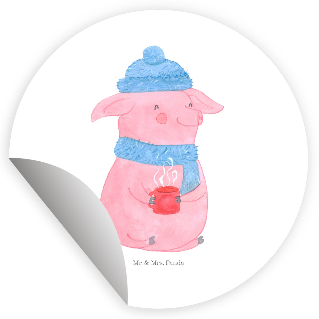 Rund Aufkleber Glühschwein Sticker, Aufkleber, Etikett, Winter, Weihnachten, Weihnachtsdeko, Nikolaus, Advent, Heiligabend, Wintermotiv, Glühschwein, Glühwein, Weihnachtsmarkt, Punsch