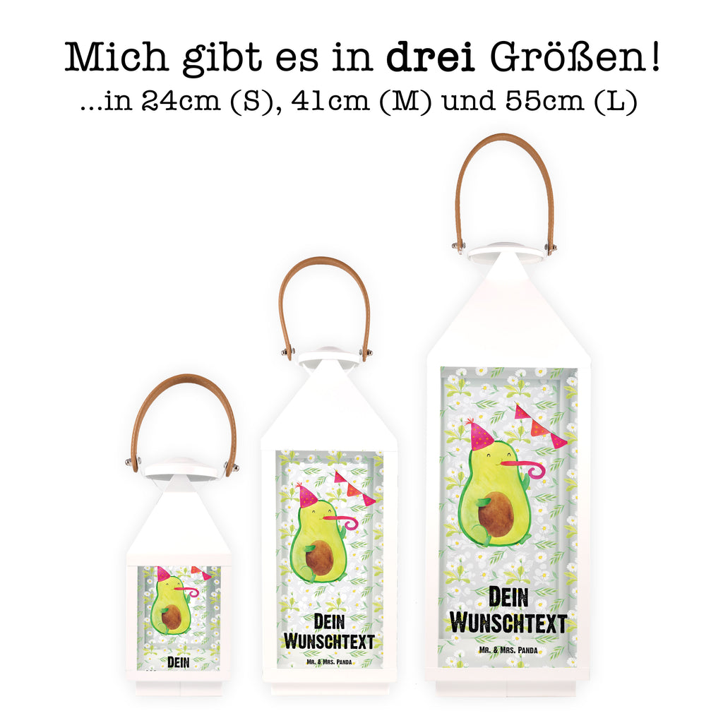 Personalisierte Deko Laterne Avocado Party Time Gartenlampe, Gartenleuchte, Gartendekoration, Gartenlicht, Laterne kleine Laternen, XXL Laternen, Laterne groß, Avocado, Veggie, Vegan, Gesund