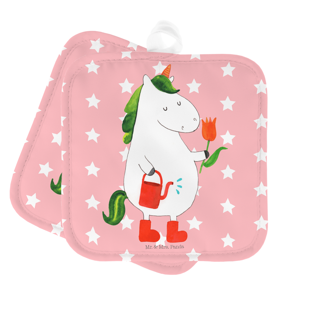 2er Set Topflappen  Einhorn Gärtner Topflappen, Topfuntersetzer, Ofenhandschuh, Topflappen Set, Topflappen lustig, Topflappen mit Spruch, Einhorn, Einhörner, Einhorn Deko, Pegasus, Unicorn, Luftballon, Gießkanne, Giesskanne, Lebenslust, Freude, Blume, Freundin, Garten, Stiefel