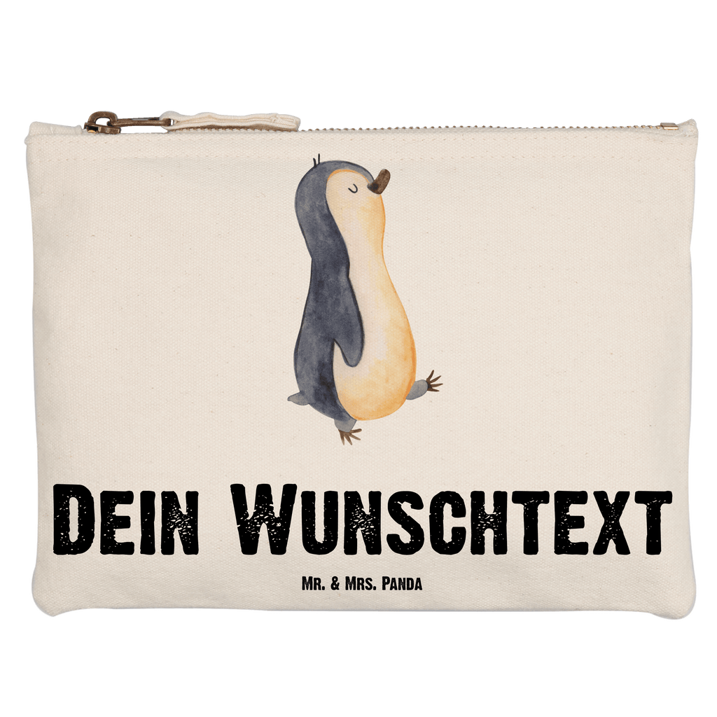 Personalisierte Schminktasche Pinguin marschierend Personalisierte Schminktasche, Personalisierte Kosmetiktasche, Personalisierter Kosmetikbeutel, Personalisiertes Stiftemäppchen, Personalisiertes Etui, Personalisierte Federmappe, Personalisierte Makeup Bag, Personalisiertes Schminketui, Personalisiertes Kosmetiketui, Personalisiertes Schlamperetui, Schminktasche mit Namen, Kosmetiktasche mit Namen, Kosmetikbeutel mit Namen, Stiftemäppchen mit Namen, Etui mit Namen, Federmappe mit Namen, Makeup Bg  mit Namen, Schminketui mit Namen, Kosmetiketui mit Namen, Schlamperetui mit Namen, Schminktasche personalisieren, Schminktasche bedrucken, Schminktasche selbst gestalten, Pinguin, Pinguine, Frühaufsteher, Langschläfer, Bruder, Schwester, Familie