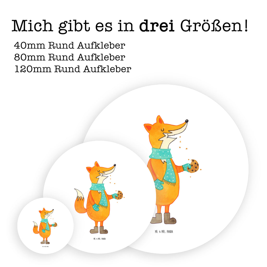 Rund Aufkleber Fuchs Keks Sticker, Aufkleber, Etikett, Kinder, rund, Fuchs, Füchse, Backen Spruch, Kekse, Winter, Weihnachtszeit, Plätzchen, Liebe, Küche Deko