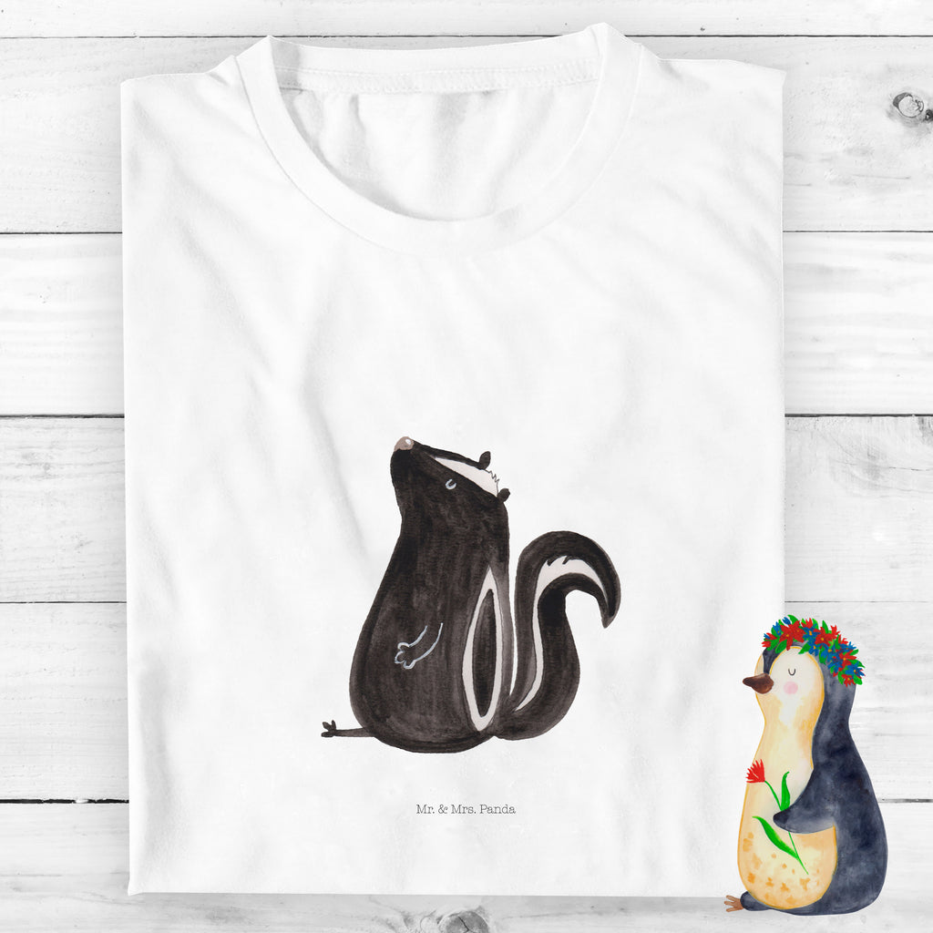 Organic Kinder T-Shirt Stinktier Sitzen Kinder T-Shirt, Kinder T-Shirt Mädchen, Kinder T-Shirt Jungen, Stinktier, Skunk, Wildtier, Raubtier, Stinker, Stinki, Spruch, Büro, Recht, Besserwisser