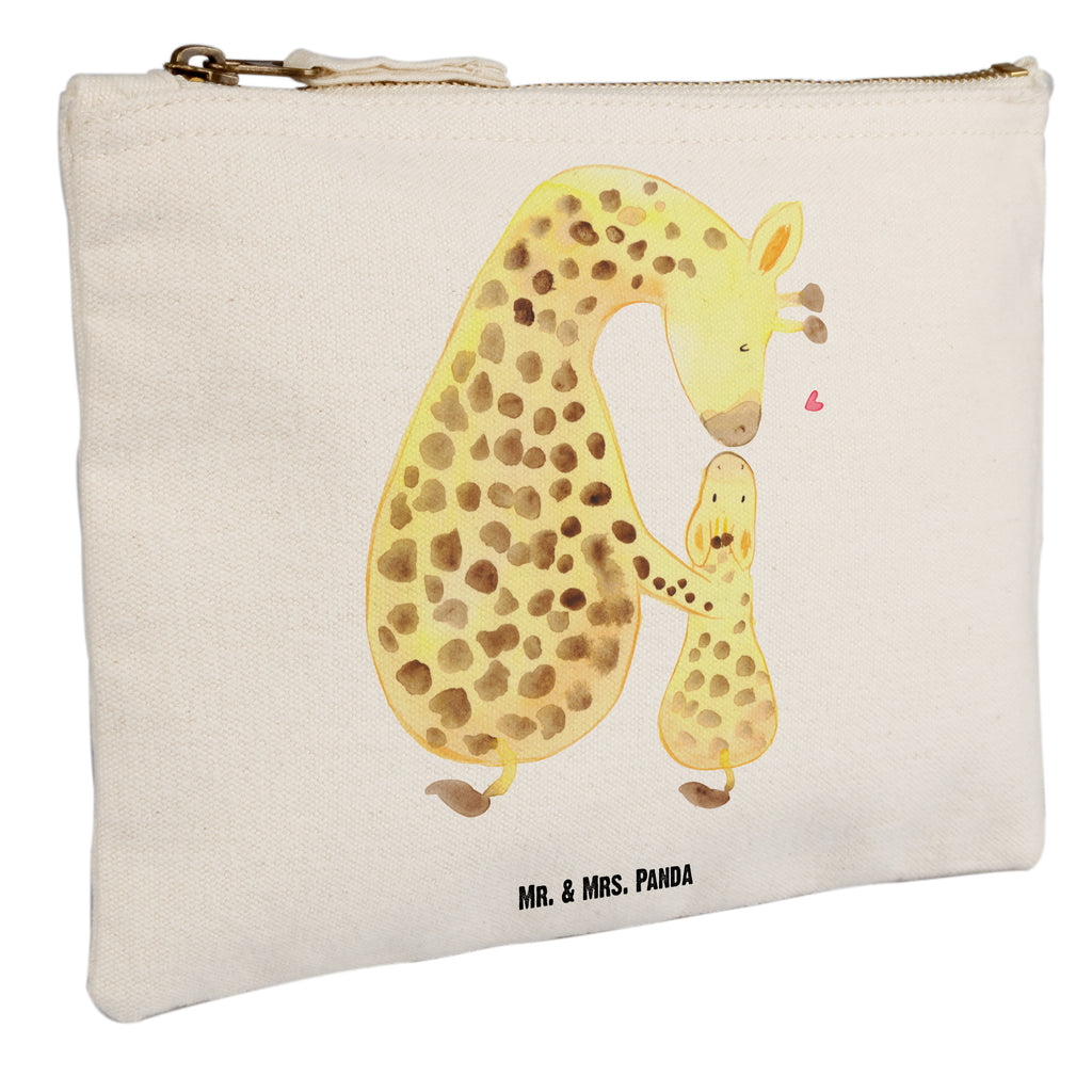 Schminktasche Giraffe mit Kind Schminktasche, Kosmetiktasche, Kosmetikbeutel, Stiftemäppchen, Etui, Federmappe, Makeup, XXL, Schminketui, Kosmetiketui, Schlamperetui, Afrika, Wildtiere, Giraffe, Kind, Mutter, Mama, Tochter, Sohn, Lieblingsmensch