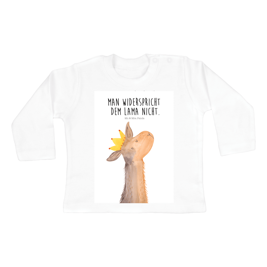 Baby Longsleeve Lamakopf König Mädchen, Jungen, Baby, Langarm, Bio, Kleidung, Lama, Alpaka, Lamas, König, Königin, Freundin, Mama, Papa, Büro Kollege, Kollegin, Chef, Vorgesetzter, Abi, Abitur