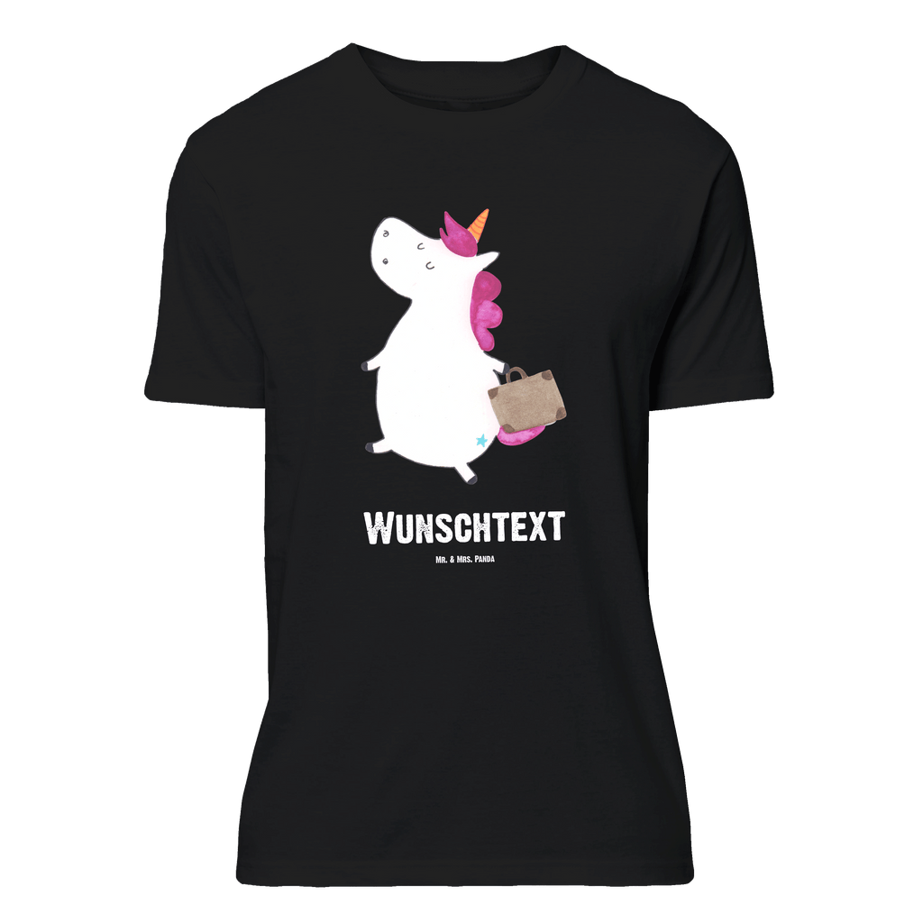 Personalisiertes T-Shirt Einhorn Koffer T-Shirt Personalisiert, T-Shirt mit Namen, T-Shirt mit Aufruck, Männer, Frauen, Wunschtext, Bedrucken, Einhorn, Einhörner, Einhorn Deko, Pegasus, Unicorn, unicorn, Koffer, Verreisen, Reise, Gepäck, Abenteuer, Erwachsen, Kind, albern, Spaß, lustig, witzig