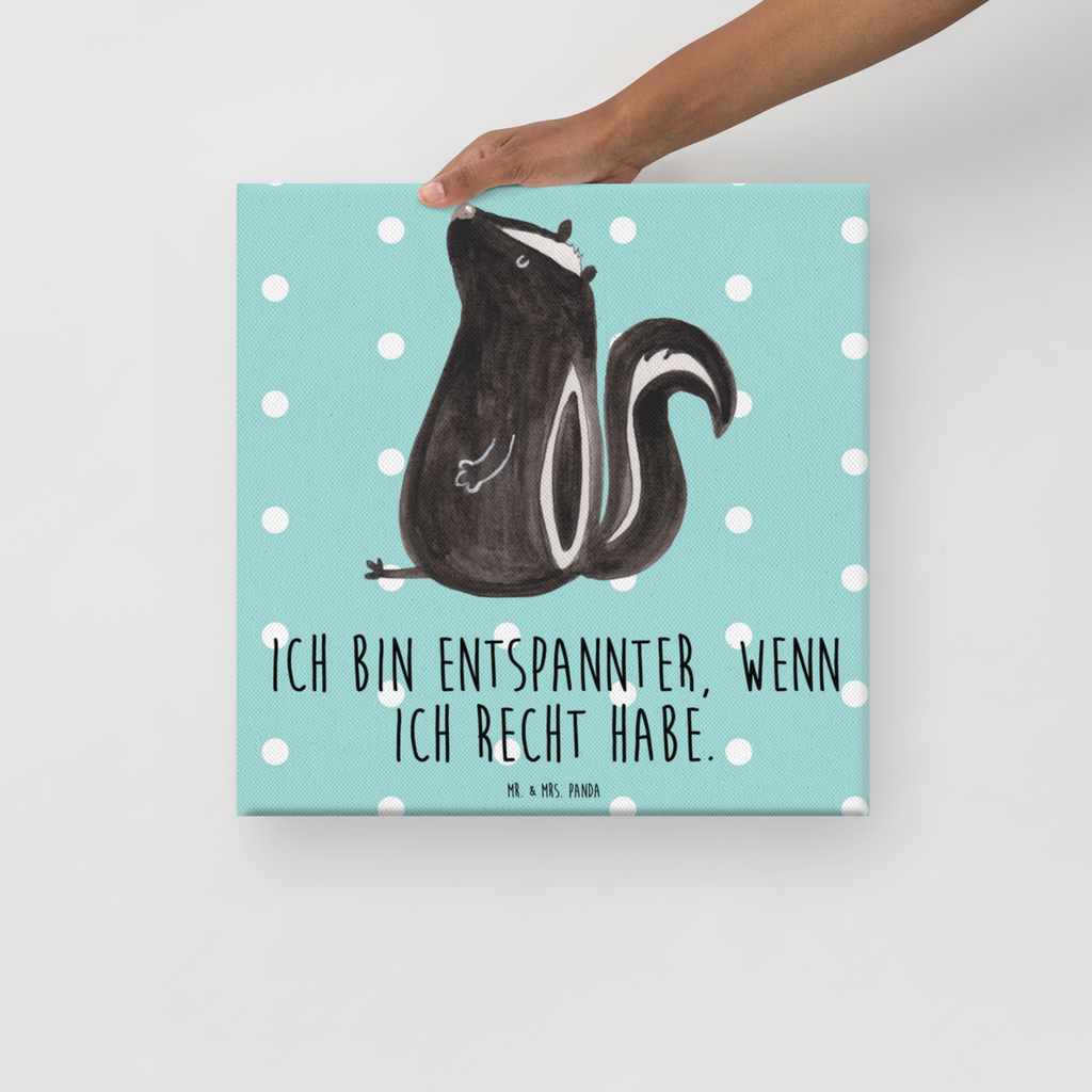 Leinwand Bild Stinktier Sitzen Leinwand, Bild, Kunstdruck, Wanddeko, Dekoration, Stinktier, Skunk, Wildtier, Raubtier, Stinker, Stinki, Spruch, Büro, Recht, Besserwisser