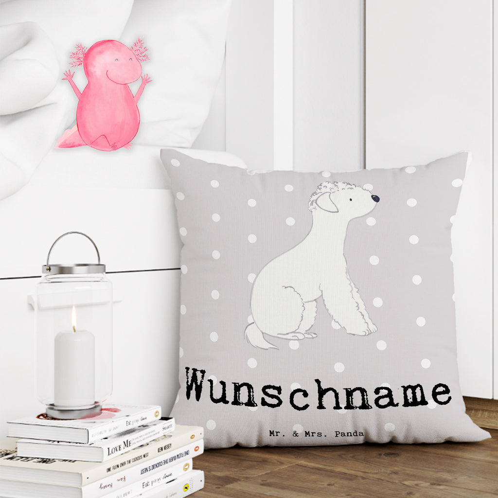 Personalisiertes Kissen Bedlington Terrier Lebensretter Kissen, personalisiert, Name, Wunschname, bedrucken, Kopfkissen, Hund, Hunderasse, Rassehund, Hundebesitzer, Geschenk, Tierfreund, Schenken, Welpe, Bedlington Terrier, Terrier