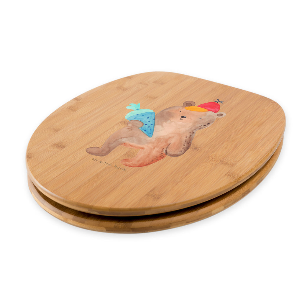 Motiv WC Sitz Bär Schultüte Klobrille, Klodeckel, Toilettendeckel, WC-Sitz, Toilette, Bär, Teddy, Teddybär, Bär Motiv, Schultüte, Erster Schultag Geschenk, Einschulung Geschenk, Schule Geschenk, Grundschule, Schulanfang, Schulbeginn