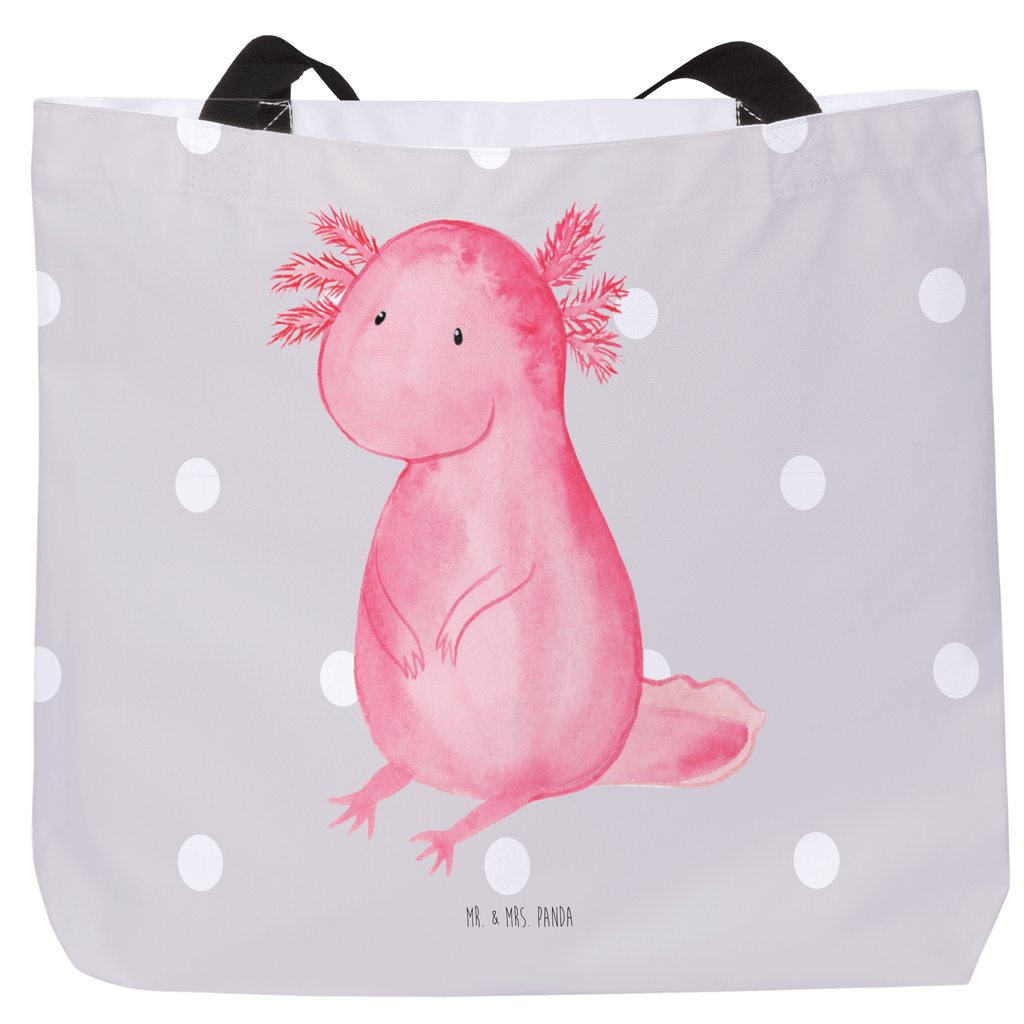 Shopper Axolotl null Beutel, Einkaufstasche, Tasche, Strandtasche, Einkaufsbeutel, Shopper, Schultasche, Freizeittasche, Tragebeutel, Schulbeutel, Alltagstasche, Axolotl, Molch, Axolot, vergnügt, fröhlich, zufrieden, Lebensstil, Weisheit, Lebensweisheit, Liebe, Freundin