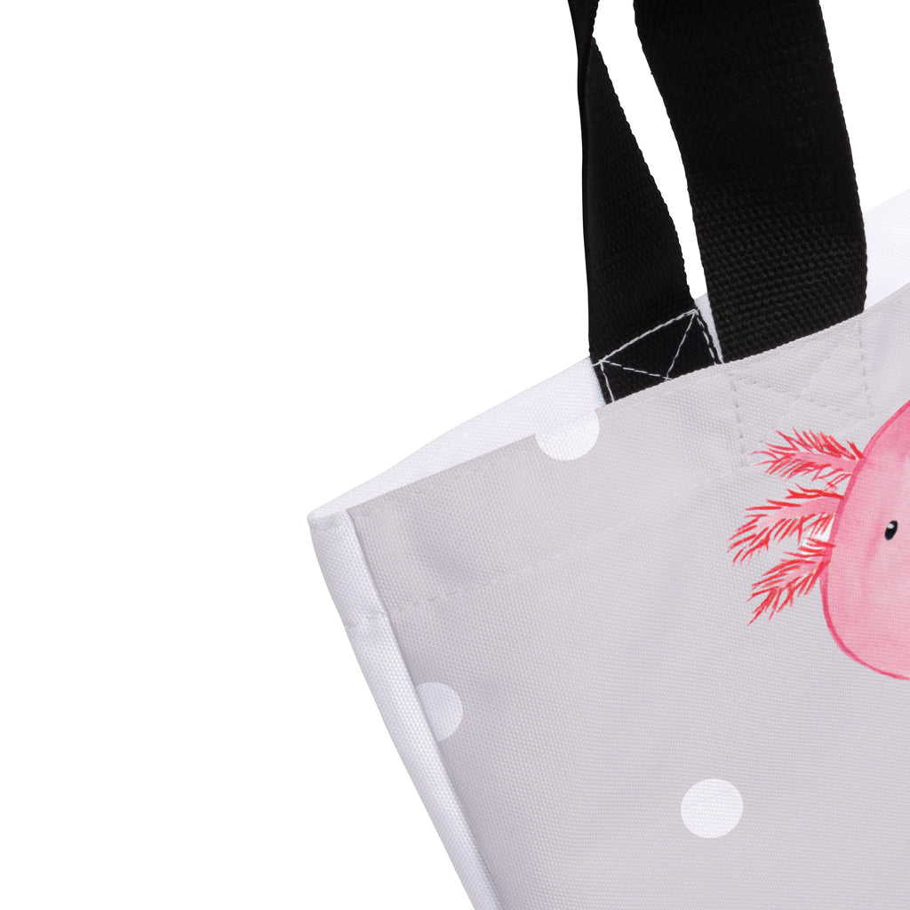 Shopper Axolotl null Beutel, Einkaufstasche, Tasche, Strandtasche, Einkaufsbeutel, Shopper, Schultasche, Freizeittasche, Tragebeutel, Schulbeutel, Alltagstasche, Axolotl, Molch, Axolot, vergnügt, fröhlich, zufrieden, Lebensstil, Weisheit, Lebensweisheit, Liebe, Freundin