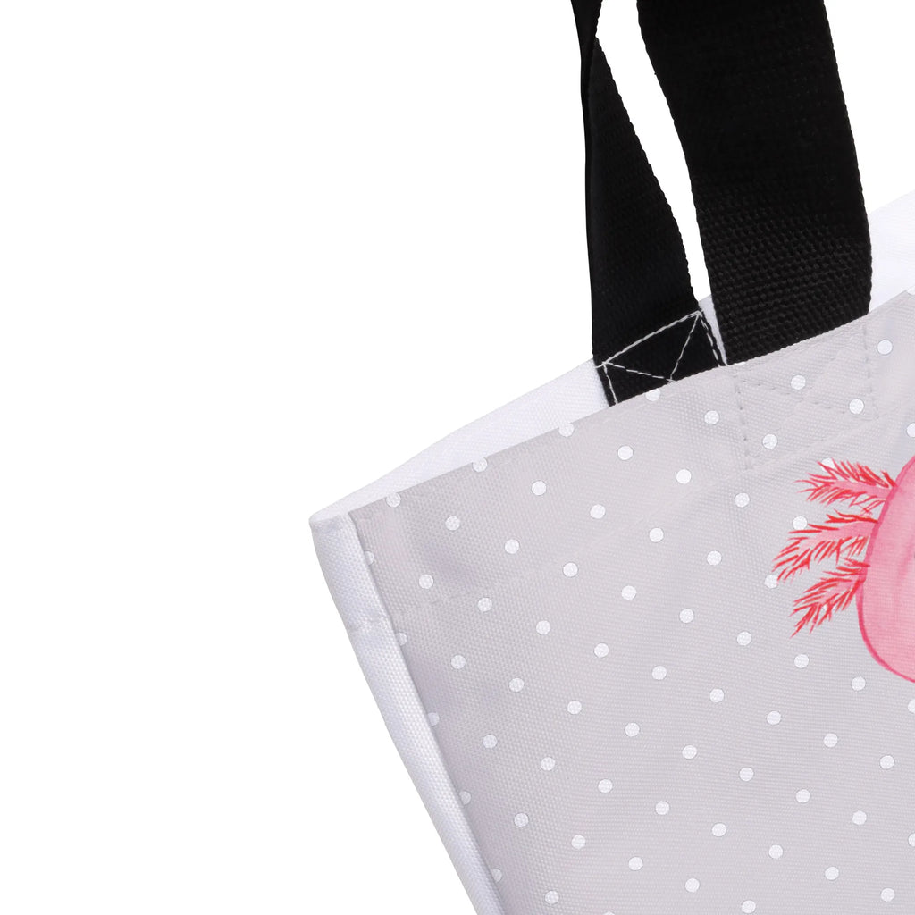 Shopper Axolotl null Beutel, Einkaufstasche, Tasche, Strandtasche, Einkaufsbeutel, Shopper, Schultasche, Freizeittasche, Tragebeutel, Schulbeutel, Alltagstasche, Axolotl, Molch, Axolot, vergnügt, fröhlich, zufrieden, Lebensstil, Weisheit, Lebensweisheit, Liebe, Freundin