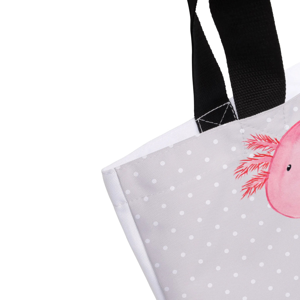 Shopper Axolotl null Beutel, Einkaufstasche, Tasche, Strandtasche, Einkaufsbeutel, Shopper, Schultasche, Freizeittasche, Tragebeutel, Schulbeutel, Alltagstasche, Axolotl, Molch, Axolot, vergnügt, fröhlich, zufrieden, Lebensstil, Weisheit, Lebensweisheit, Liebe, Freundin