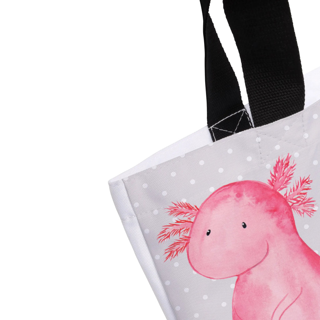 Shopper Axolotl null Beutel, Einkaufstasche, Tasche, Strandtasche, Einkaufsbeutel, Shopper, Schultasche, Freizeittasche, Tragebeutel, Schulbeutel, Alltagstasche, Axolotl, Molch, Axolot, vergnügt, fröhlich, zufrieden, Lebensstil, Weisheit, Lebensweisheit, Liebe, Freundin