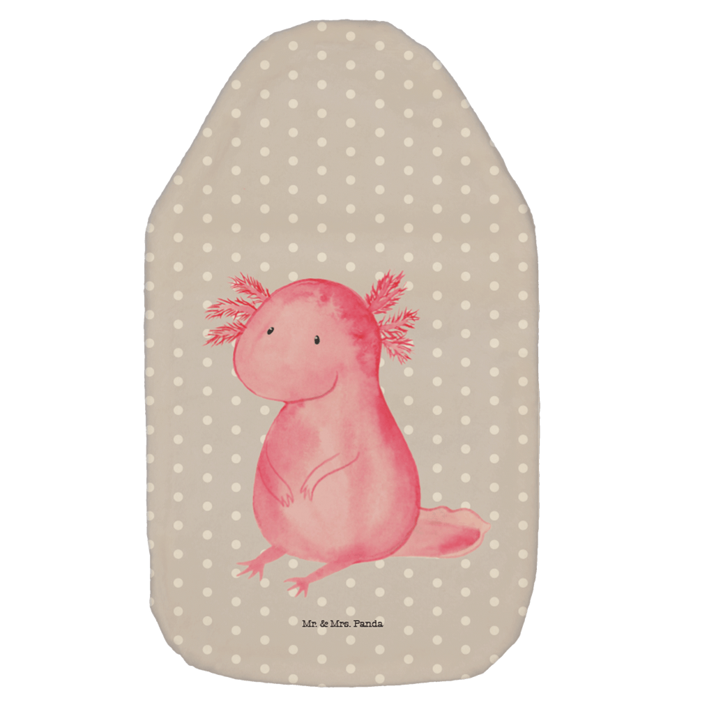 Wärmflasche Axolotl null Wärmekissen, Kinderwärmflasche, Körnerkissen, Wärmflaschenbezug, Wärmflasche mit Bezug, Wärmflasche, Bettflasche, Kleine Wärmflasche, Axolotl, Molch, Axolot, vergnügt, fröhlich, zufrieden, Lebensstil, Weisheit, Lebensweisheit, Liebe, Freundin