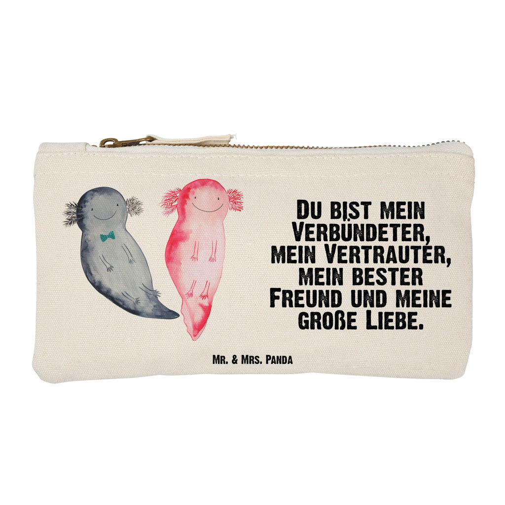 Schminktasche Axolotl Freundin Schminktasche, Kosmetiktasche, Kosmetikbeutel, Stiftemäppchen, Etui, Federmappe, Makeup, XXL, Schminketui, Kosmetiketui, Schlamperetui, Axolotl, Molch, Axolot, Schwanzlurch, Lurch, Lurche, Liebe, große Liebe, Liebesbeweis, Freund, Verlobter, Ehemann, Jahrestag, Valentinstag