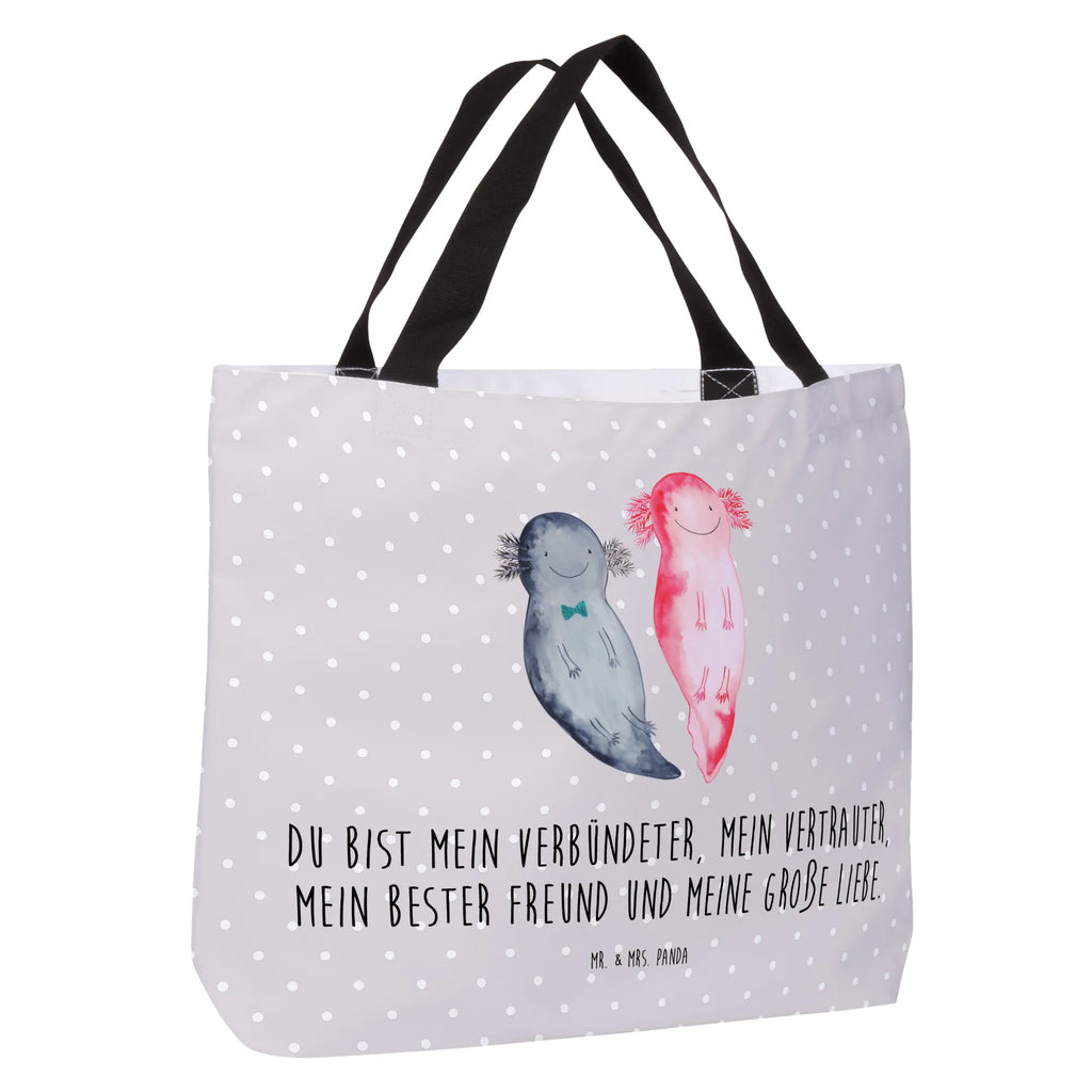 Shopper Axolotl Freundin Beutel, Einkaufstasche, Tasche, Strandtasche, Einkaufsbeutel, Shopper, Schultasche, Freizeittasche, Tragebeutel, Schulbeutel, Alltagstasche, Axolotl, Molch, Axolot, Schwanzlurch, Lurch, Lurche, Liebe, große Liebe, Liebesbeweis, Freund, Verlobter, Ehemann, Jahrestag, Valentinstag