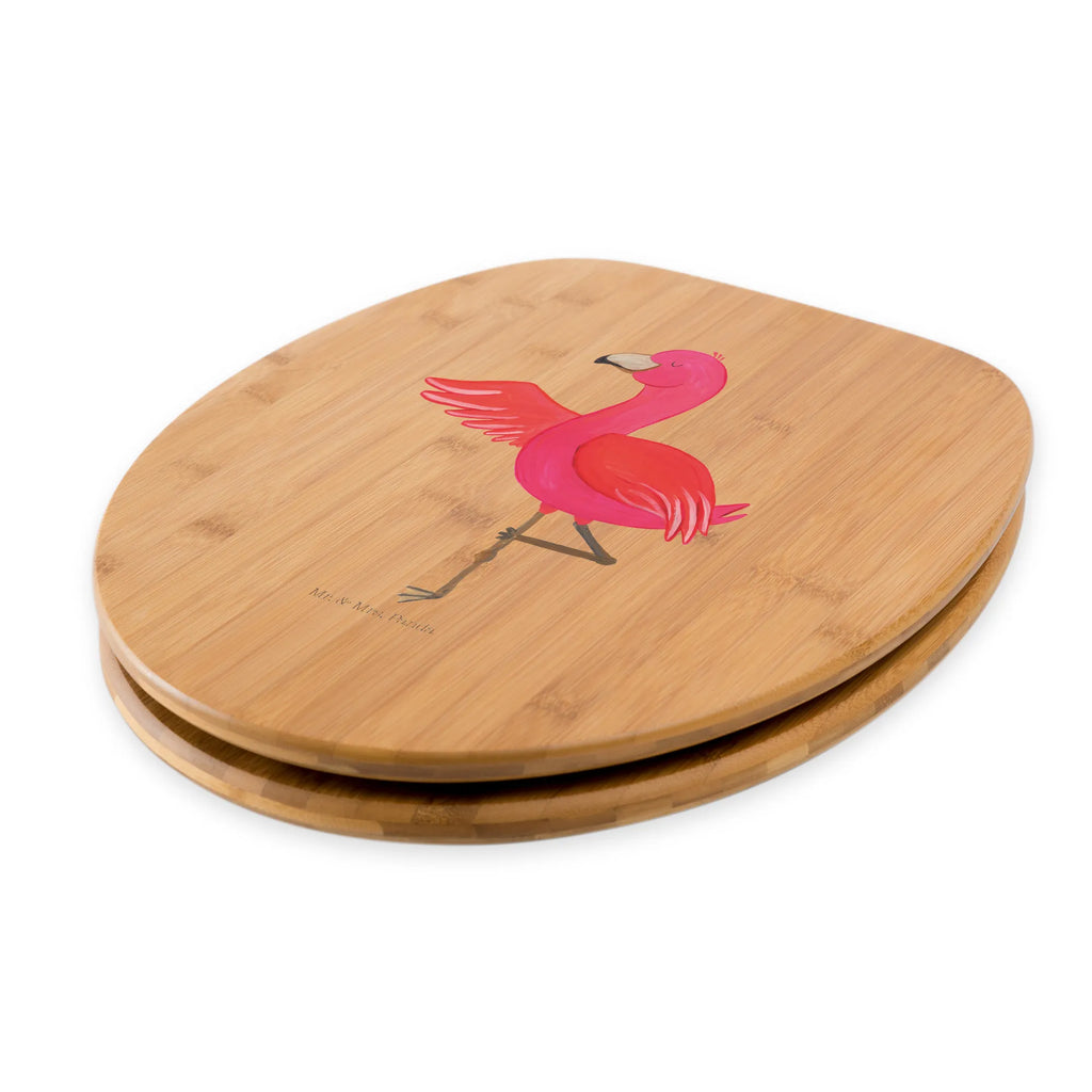 Motiv WC Sitz Flamingo Yoga Klobrille, Klodeckel, Toilettendeckel, WC-Sitz, Toilette, Flamingo, Vogel, Yoga, Namaste, Achtsamkeit, Yoga-Übung, Entspannung, Ärger, Aufregen, Tiefenentspannung