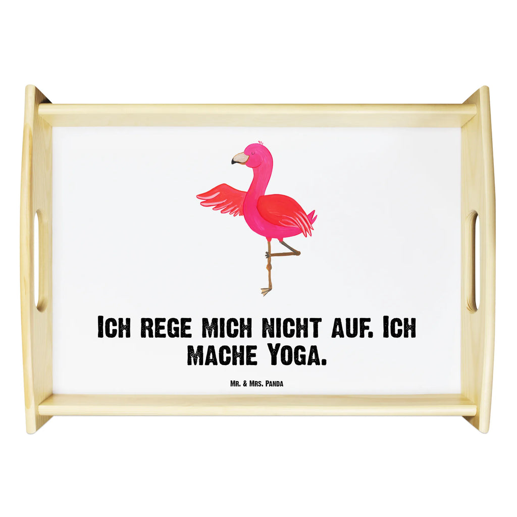 Serviertablett Flamingo Yoga Serviertablett, Tablett, Holztablett, Küchentablett, Dekotablett, Frühstückstablett, Flamingo, Vogel, Yoga, Namaste, Achtsamkeit, Yoga-Übung, Entspannung, Ärger, Aufregen, Tiefenentspannung