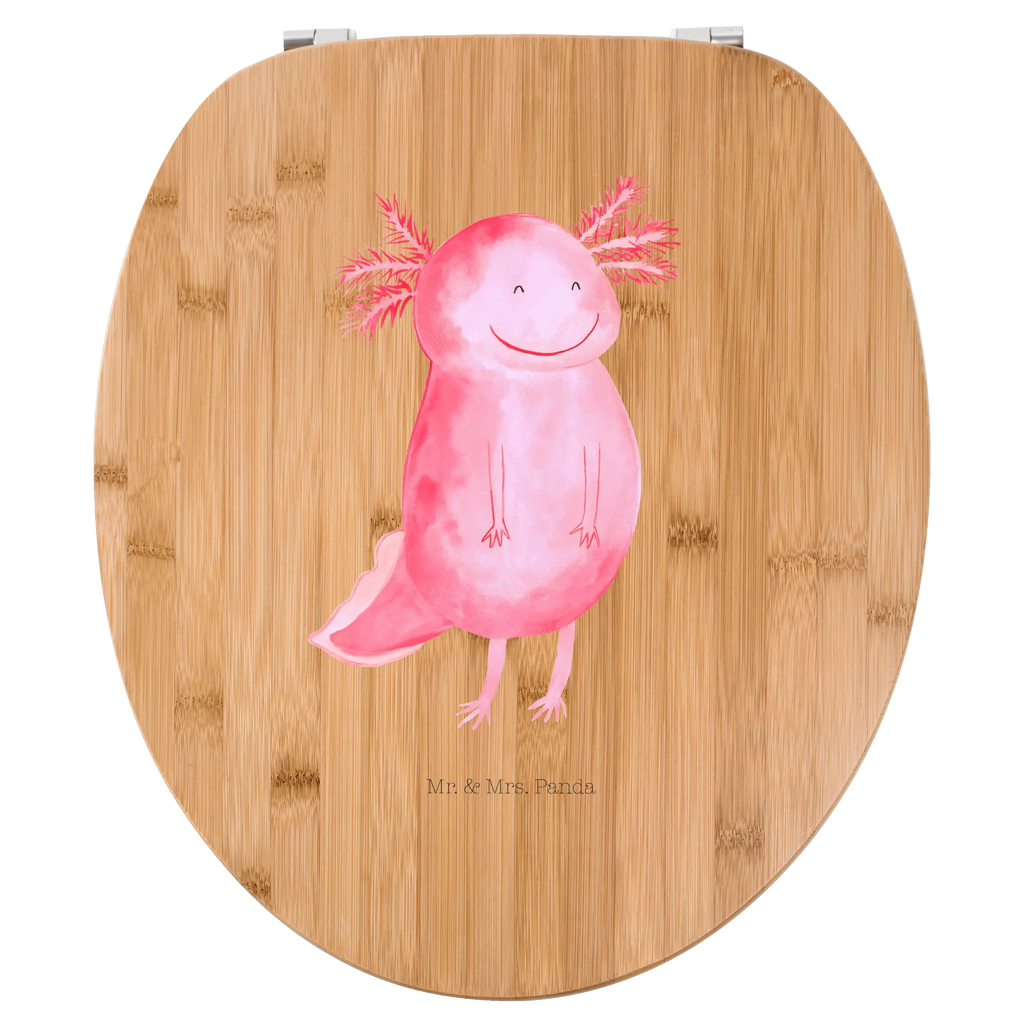 Motiv WC Sitz Axolotl Glücklich Klobrille, Klodeckel, Toilettendeckel, WC-Sitz, Toilette, Axolotl, Molch, Axolot, Schwanzlurch, Lurch, Lurche, Motivation, gute Laune