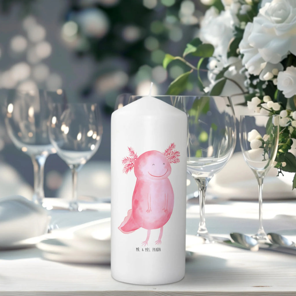 Candle axolotl Happy Kerze, Taufkerze, Kommunionskerze, Geburtstagskerze, Geschenk Kerze, Taufgeschenk Kerze, Kerze mit Druck, Besondere Kerze, Geschenkidee Kerze, Kerze für Kommunion, Geburtstag Kerze, Kommunion Kerze, Axolotl, Molch, Axolot, Schwanzlurch, Lurch, Lurche, Motivation, gute Laune