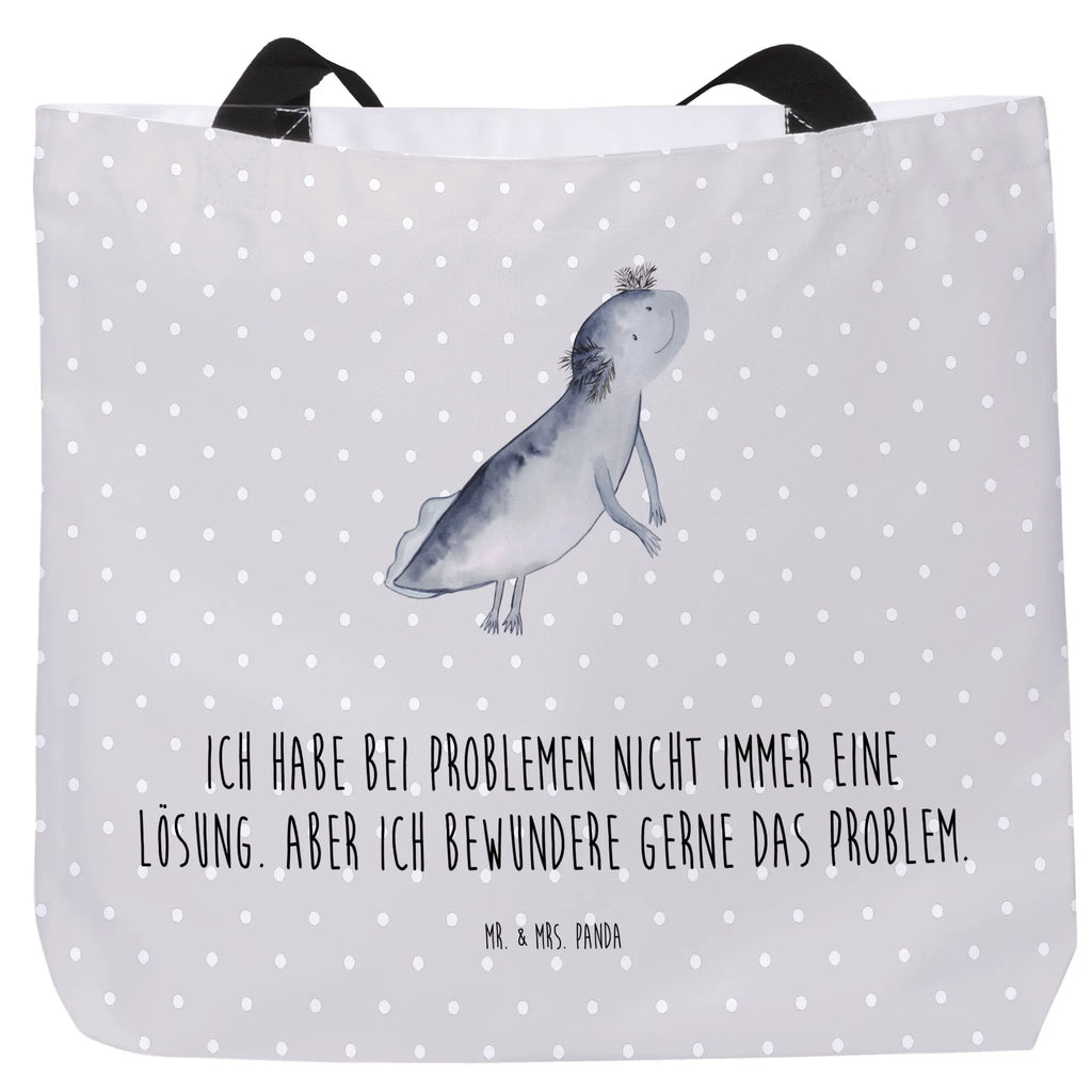 Shopper Axolotl Schwimmen Beutel, Einkaufstasche, Tasche, Strandtasche, Einkaufsbeutel, Shopper, Schultasche, Freizeittasche, Tragebeutel, Schulbeutel, Alltagstasche, Axolotl, Molch, Axolot, Schwanzlurch, Lurch, Lurche, Problem, Probleme, Lösungen, Motivation