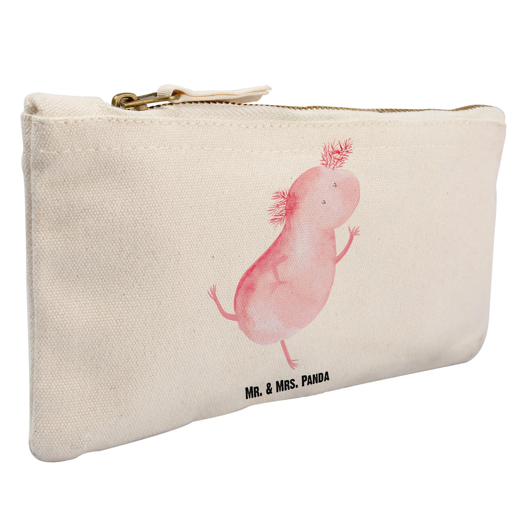 Schminktasche Axolotl Tanzen Schminktasche, Kosmetiktasche, Kosmetikbeutel, Stiftemäppchen, Etui, Federmappe, Makeup, XXL, Schminketui, Kosmetiketui, Schlamperetui, Axolotl, Molch, Axolot, Schwanzlurch, Lurch, Lurche, Dachschaden, Sterne, verrückt, Freundin, beste Freundin