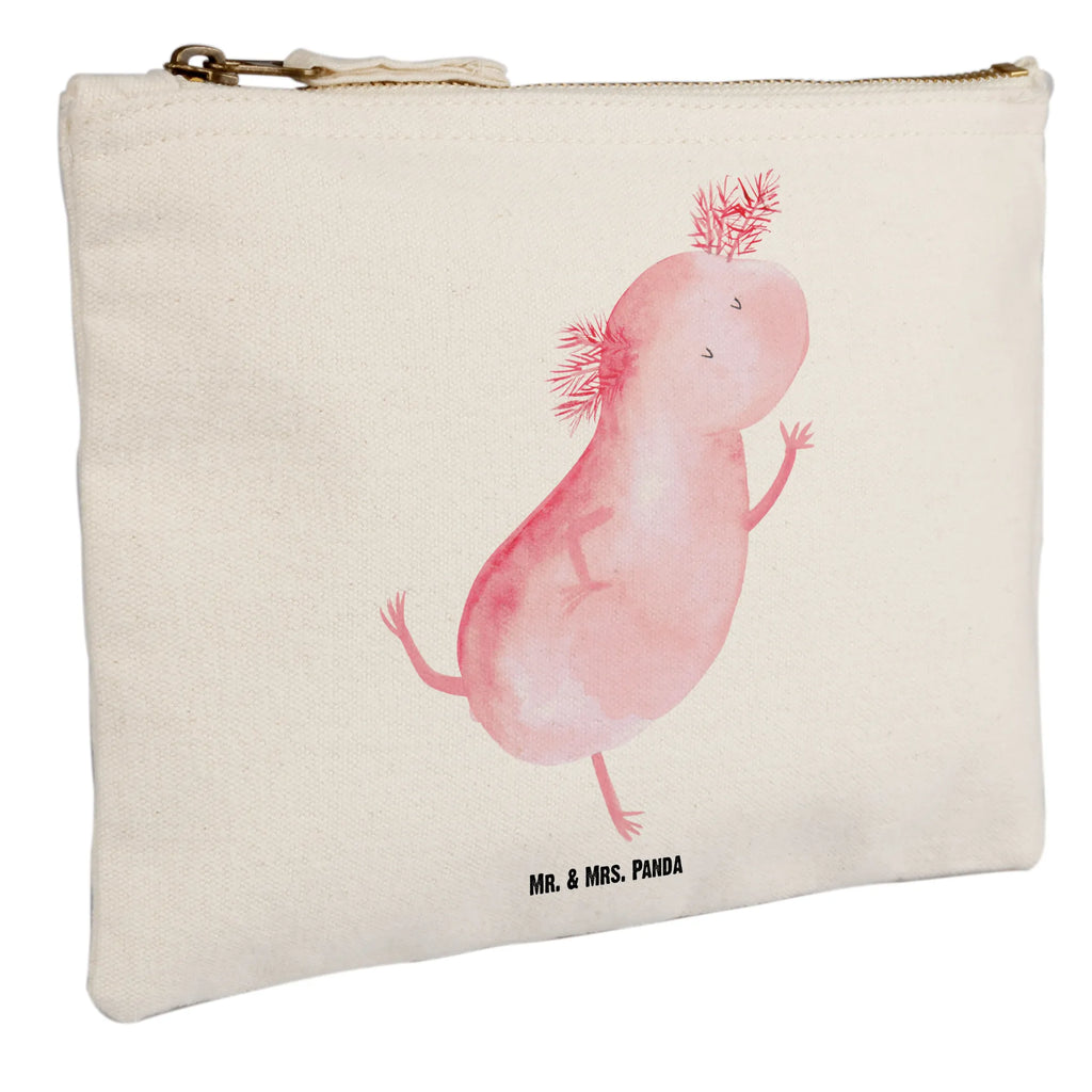 Schminktasche Axolotl Tanzen Schminktasche, Kosmetiktasche, Kosmetikbeutel, Stiftemäppchen, Etui, Federmappe, Makeup, XXL, Schminketui, Kosmetiketui, Schlamperetui, Axolotl, Molch, Axolot, Schwanzlurch, Lurch, Lurche, Dachschaden, Sterne, verrückt, Freundin, beste Freundin