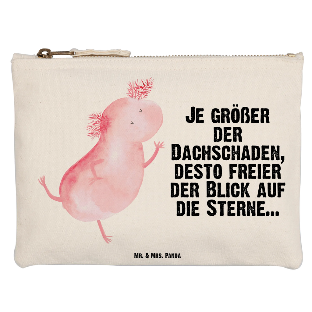 Schminktasche Axolotl Tanzen Schminktasche, Kosmetiktasche, Kosmetikbeutel, Stiftemäppchen, Etui, Federmappe, Makeup, XXL, Schminketui, Kosmetiketui, Schlamperetui, Axolotl, Molch, Axolot, Schwanzlurch, Lurch, Lurche, Dachschaden, Sterne, verrückt, Freundin, beste Freundin