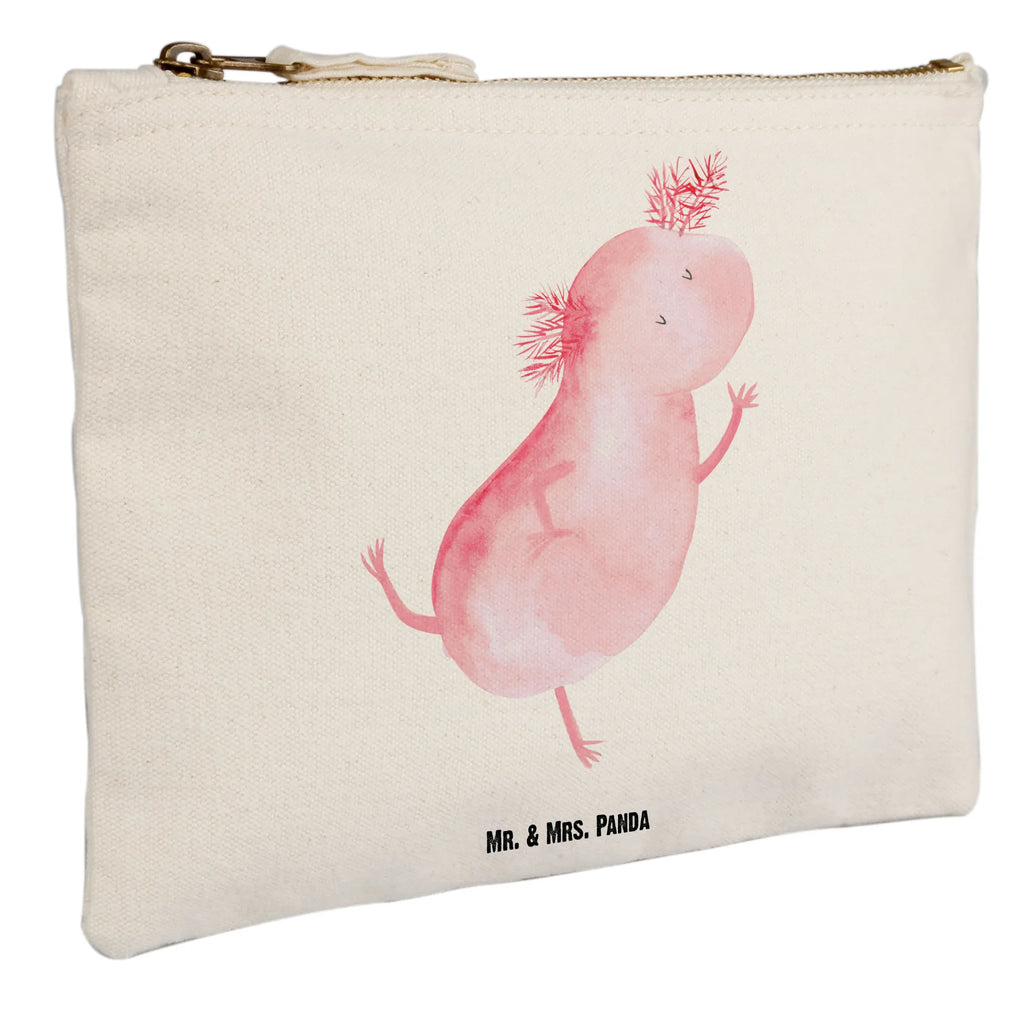 Schminktasche Axolotl Tanzen Schminktasche, Kosmetiktasche, Kosmetikbeutel, Stiftemäppchen, Etui, Federmappe, Makeup, XXL, Schminketui, Kosmetiketui, Schlamperetui, Axolotl, Molch, Axolot, Schwanzlurch, Lurch, Lurche, Dachschaden, Sterne, verrückt, Freundin, beste Freundin