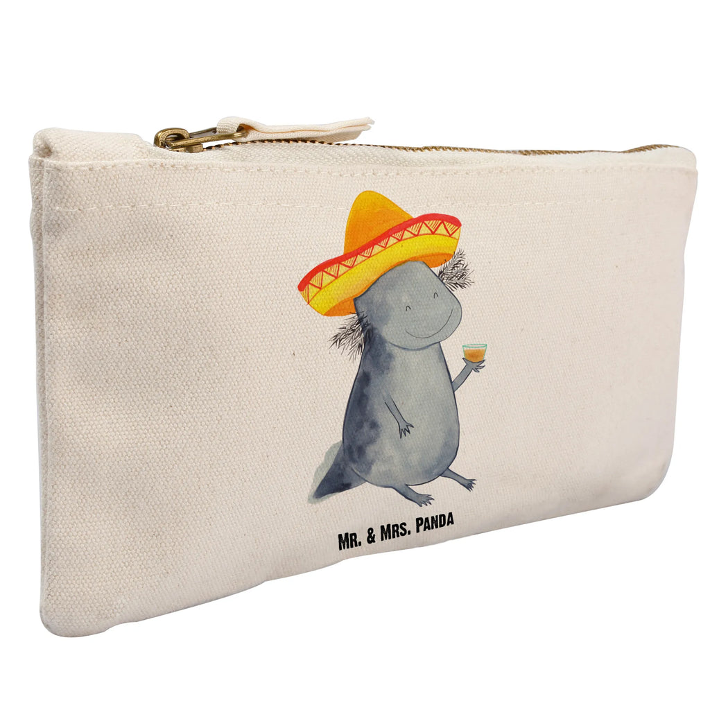 Schminktasche Axolotl Tequila Schminktasche, Kosmetiktasche, Kosmetikbeutel, Stiftemäppchen, Etui, Federmappe, Makeup, XXL, Schminketui, Kosmetiketui, Schlamperetui, Axolotl, Molch, Mexico, Mexiko, Sombrero, Zitrone, Tequila, Motivation, Spruch, Schwanzlurch, Lurch, Lurche, Axolot, Feuerdrache, Feuersalamander