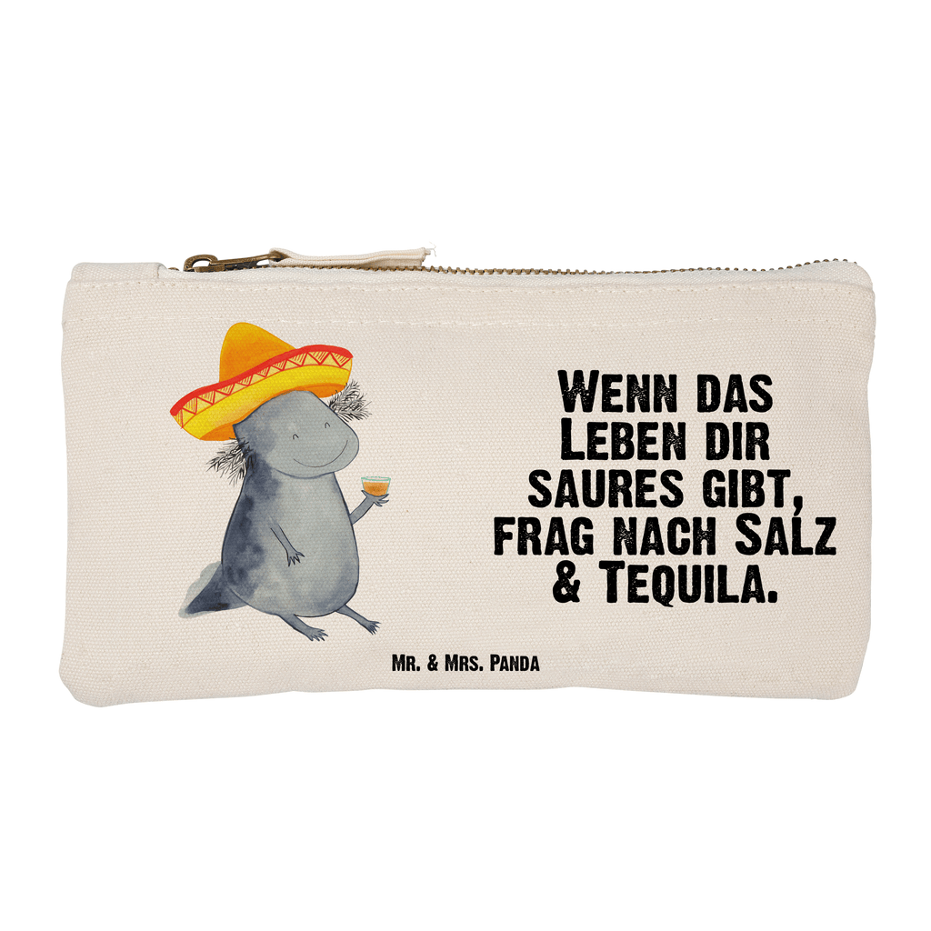 Schminktasche Axolotl Tequila Schminktasche, Kosmetiktasche, Kosmetikbeutel, Stiftemäppchen, Etui, Federmappe, Makeup, XXL, Schminketui, Kosmetiketui, Schlamperetui, Axolotl, Molch, Mexico, Mexiko, Sombrero, Zitrone, Tequila, Motivation, Spruch, Schwanzlurch, Lurch, Lurche, Axolot, Feuerdrache, Feuersalamander