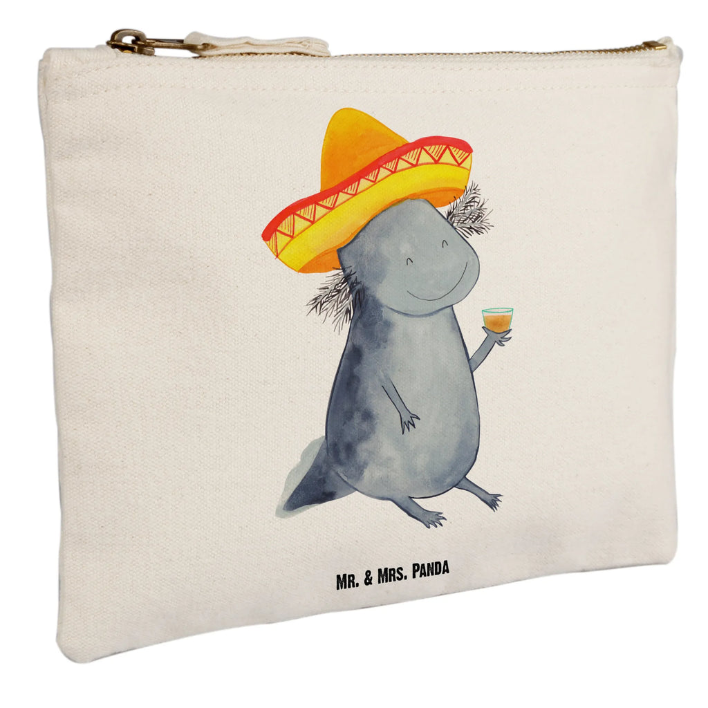 Schminktasche Axolotl Tequila Schminktasche, Kosmetiktasche, Kosmetikbeutel, Stiftemäppchen, Etui, Federmappe, Makeup, XXL, Schminketui, Kosmetiketui, Schlamperetui, Axolotl, Molch, Mexico, Mexiko, Sombrero, Zitrone, Tequila, Motivation, Spruch, Schwanzlurch, Lurch, Lurche, Axolot, Feuerdrache, Feuersalamander