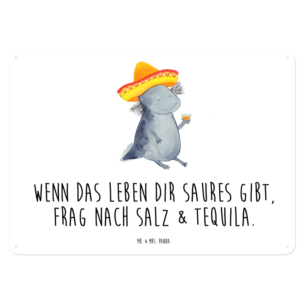 Blechschild Axolotl Tequila Blechschild, Metallschild, Geschenk Schild, Schild, Magnet-Metall-Schild, Deko Schild, Wandschild, Wand-Dekoration, Türschild, Axolotl, Molch, Mexico, Mexiko, Sombrero, Zitrone, Tequila, Motivation, Spruch, Schwanzlurch, Lurch, Lurche, Axolot, Feuerdrache, Feuersalamander