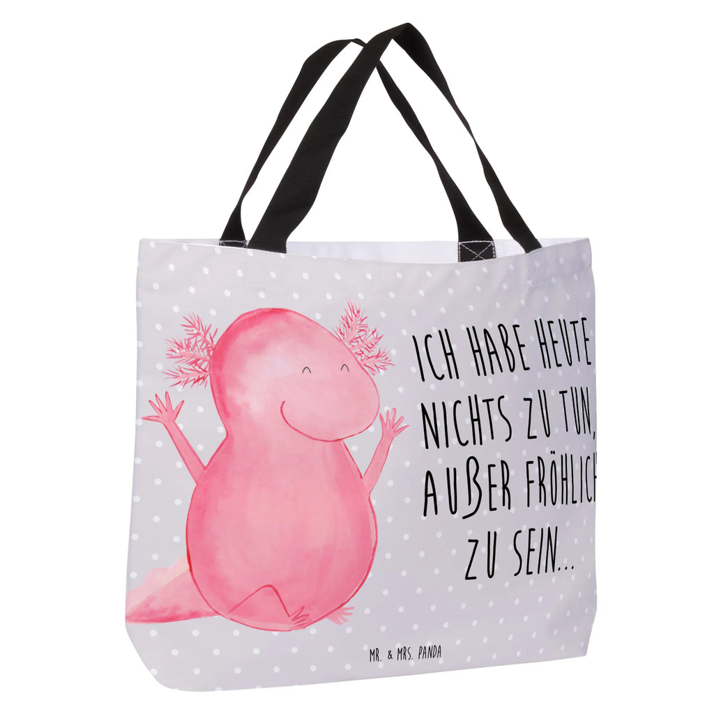 Shopper Axolotl Hurra Beutel, Einkaufstasche, Tasche, Strandtasche, Einkaufsbeutel, Shopper, Schultasche, Freizeittasche, Tragebeutel, Schulbeutel, Alltagstasche, Axolotl, Molch, Axolot, Schwanzlurch, Lurch, Lurche, fröhlich, Spaß, Freude, Motivation, Zufriedenheit