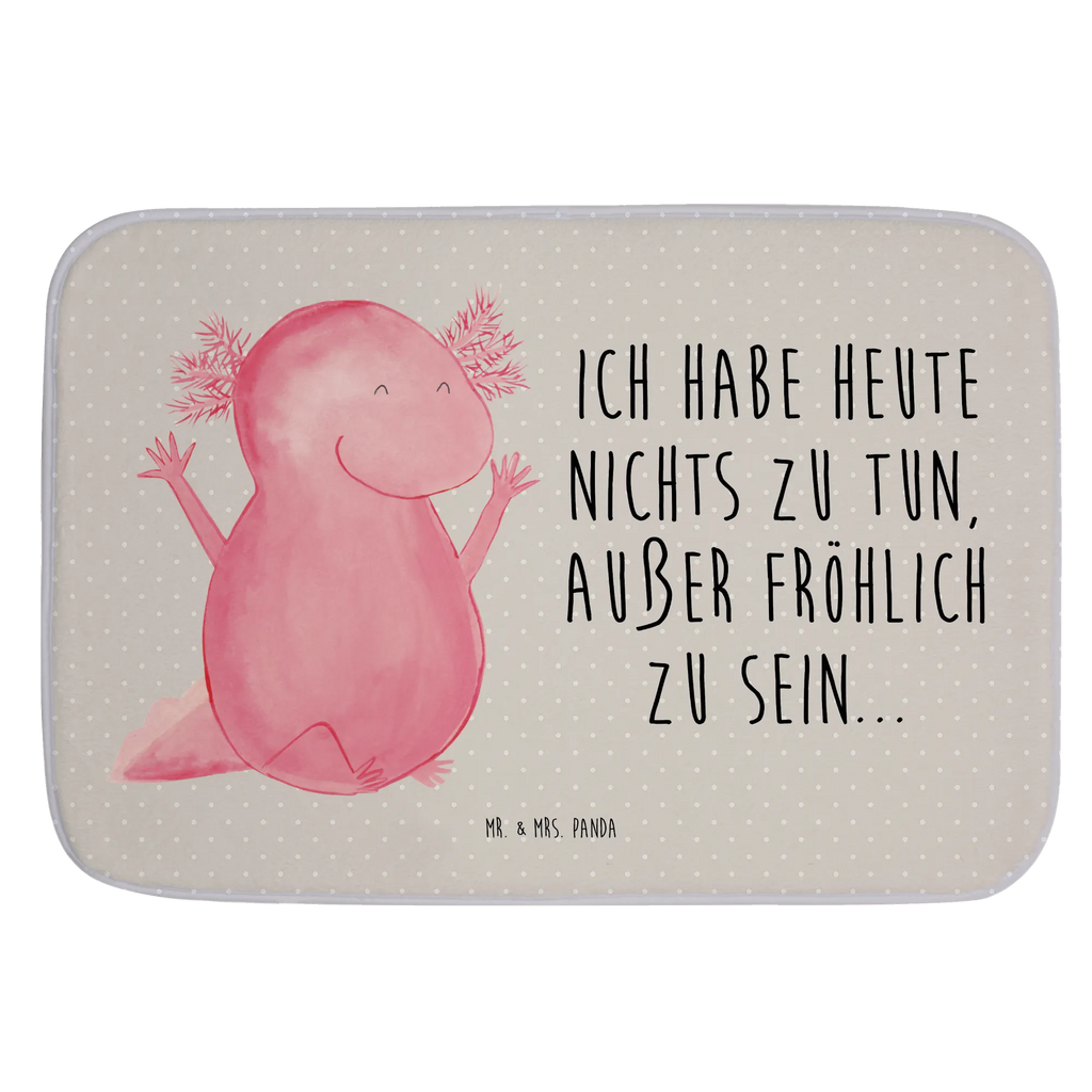 Badvorleger Axolotl Hurra Badematte, Badteppich, Duschvorleger, Badezimmerteppich, Badezimmermatte, Badvorleger, Duschmatte, Duschteppich, Badteppiche, Badgarnitur, Badematten, Teppich Badezimmer, Badezimmermatten, Axolotl, Molch, Axolot, Schwanzlurch, Lurch, Lurche, fröhlich, Spaß, Freude, Motivation, Zufriedenheit