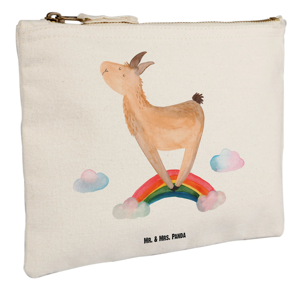 Schminktasche Lama Regenbogen Schminktasche, Kosmetiktasche, Kosmetikbeutel, Stiftemäppchen, Etui, Federmappe, Makeup, XXL, Schminketui, Kosmetiketui, Schlamperetui, Lama, Alpaka, Lamas, Regenbogen, Haters gonna hate, Haters, Selbstständig, Außenseiter, Schule, Abi, Hobby, Wolkenland, Freiheit