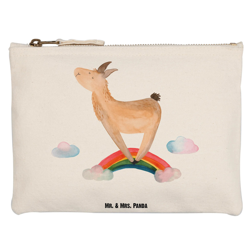 Schminktasche Lama Regenbogen Schminktasche, Kosmetiktasche, Kosmetikbeutel, Stiftemäppchen, Etui, Federmappe, Makeup, XXL, Schminketui, Kosmetiketui, Schlamperetui, Lama, Alpaka, Lamas, Regenbogen, Haters gonna hate, Haters, Selbstständig, Außenseiter, Schule, Abi, Hobby, Wolkenland, Freiheit