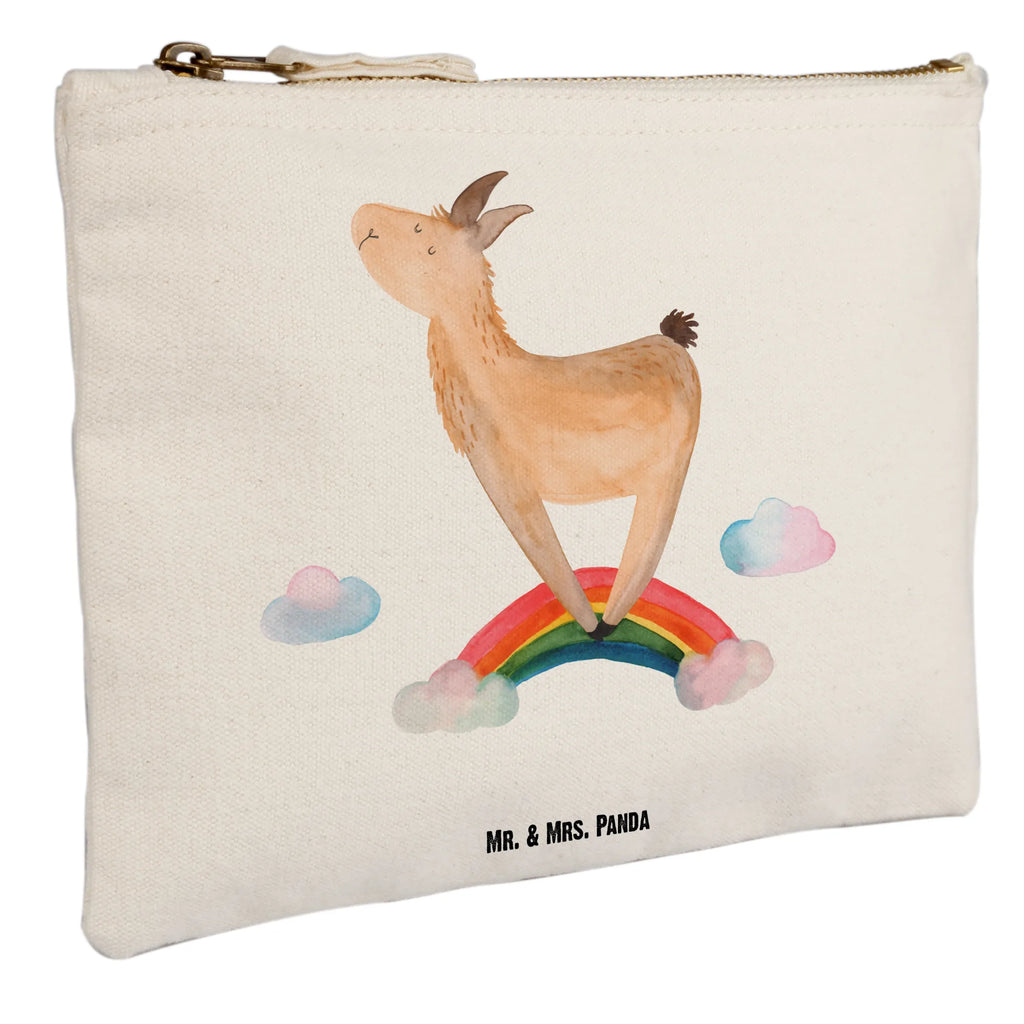 Schminktasche Lama Regenbogen Schminktasche, Kosmetiktasche, Kosmetikbeutel, Stiftemäppchen, Etui, Federmappe, Makeup, XXL, Schminketui, Kosmetiketui, Schlamperetui, Lama, Alpaka, Lamas, Regenbogen, Haters gonna hate, Haters, Selbstständig, Außenseiter, Schule, Abi, Hobby, Wolkenland, Freiheit