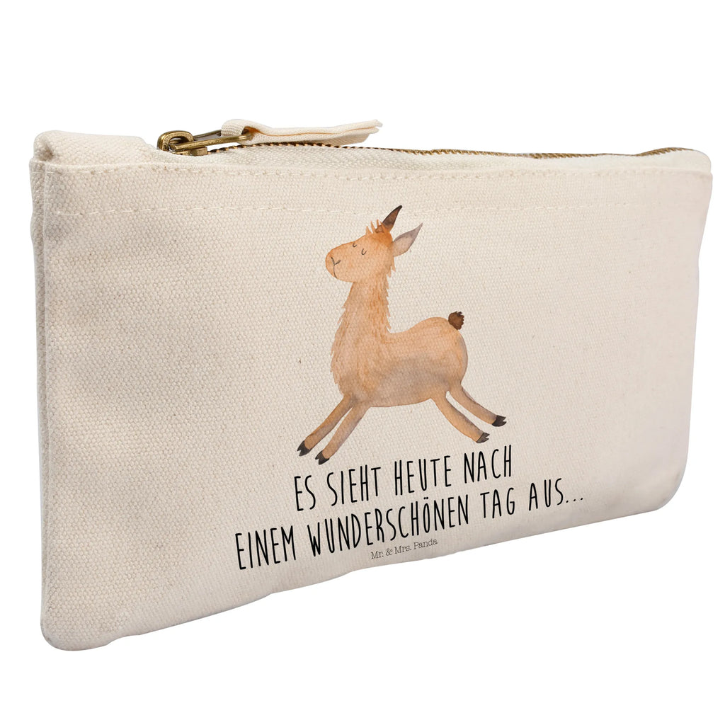 Schminktasche Lama Springen Schminktasche, Kosmetiktasche, Kosmetikbeutel, Stiftemäppchen, Etui, Federmappe, Makeup, XXL, Schminketui, Kosmetiketui, Schlamperetui, Lama, Alpaka, Lamas, Lieblingstag, Happy day, fröhlich, Glück, Freundin, Liebeskummer, Neustart, guten Morgen, Start, Prüfung, Abitur