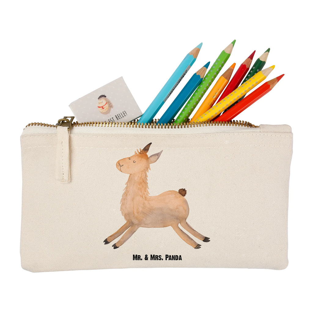 Schminktasche Lama Springen Schminktasche, Kosmetiktasche, Kosmetikbeutel, Stiftemäppchen, Etui, Federmappe, Makeup, XXL, Schminketui, Kosmetiketui, Schlamperetui, Lama, Alpaka, Lamas, Lieblingstag, Happy day, fröhlich, Glück, Freundin, Liebeskummer, Neustart, guten Morgen, Start, Prüfung, Abitur