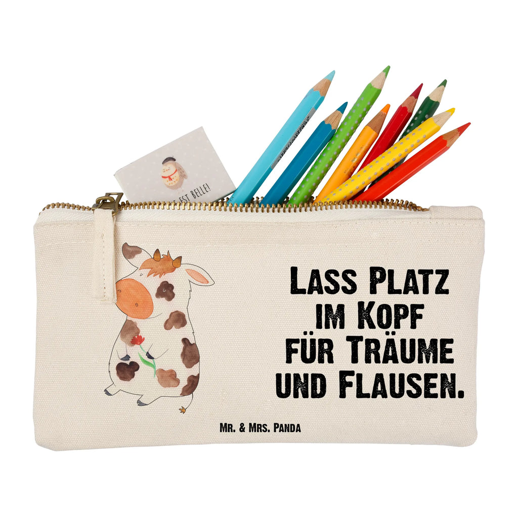 Schminktasche Kuh Schminktasche, Kosmetiktasche, Kosmetikbeutel, Stiftemäppchen, Etui, Federmappe, Makeup, XXL, Schminketui, Kosmetiketui, Schlamperetui, Bauernhof, Hoftiere, Landwirt, Landwirtin, Kuh, Kühe, Träume, Flausen, Spruch, Magie, Motivtion, Hof, Milch, Milchkuh