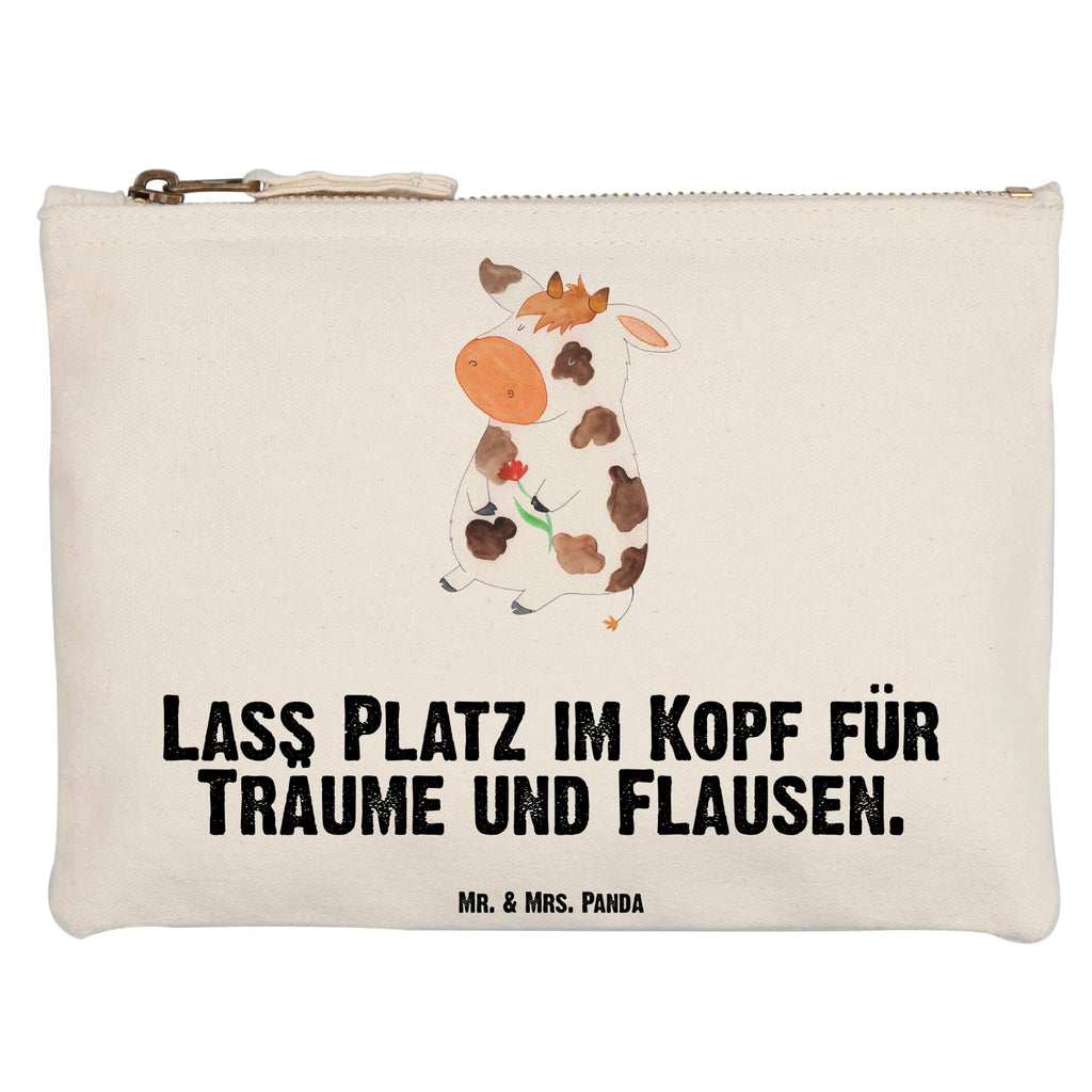 Schminktasche Kuh Schminktasche, Kosmetiktasche, Kosmetikbeutel, Stiftemäppchen, Etui, Federmappe, Makeup, XXL, Schminketui, Kosmetiketui, Schlamperetui, Bauernhof, Hoftiere, Landwirt, Landwirtin, Kuh, Kühe, Träume, Flausen, Spruch, Magie, Motivtion, Hof, Milch, Milchkuh