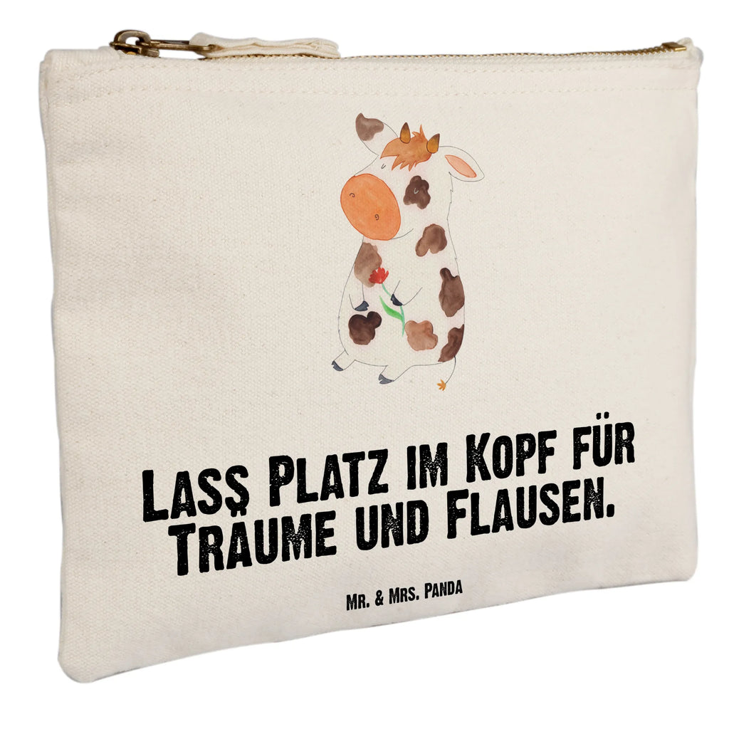 Schminktasche Kuh Schminktasche, Kosmetiktasche, Kosmetikbeutel, Stiftemäppchen, Etui, Federmappe, Makeup, XXL, Schminketui, Kosmetiketui, Schlamperetui, Bauernhof, Hoftiere, Landwirt, Landwirtin, Kuh, Kühe, Träume, Flausen, Spruch, Magie, Motivtion, Hof, Milch, Milchkuh