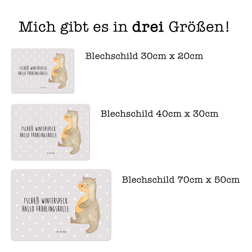 Blechschild Otter Bauch Blechschild, Metallschild, Geschenk Schild, Schild, Magnet-Metall-Schild, Deko Schild, Wandschild, Wand-Dekoration, Türschild, Otter, Fischotter, Seeotter, Otter Seeotter See Otter