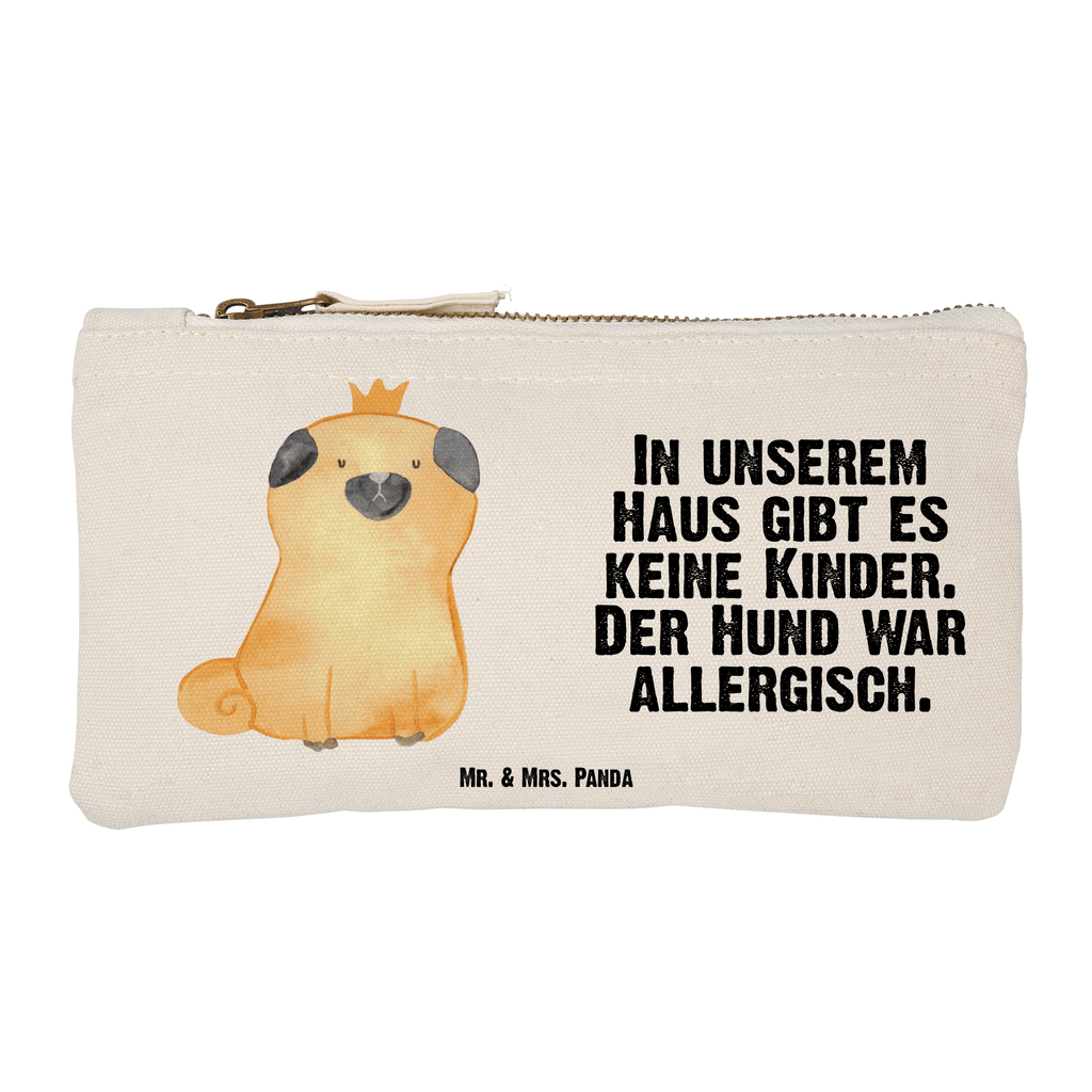 Schminktasche Mops Krone Schminktasche, Kosmetiktasche, Kosmetikbeutel, Stiftemäppchen, Etui, Federmappe, Makeup, XXL, Schminketui, Kosmetiketui, Schlamperetui, Hund, Hundemotiv, Haustier, Hunderasse, Tierliebhaber, Hundebesitzer, Sprüche, Mops, allergisch, kinderlos, Hausregel, Hundebesitzer. Spruch, lustig