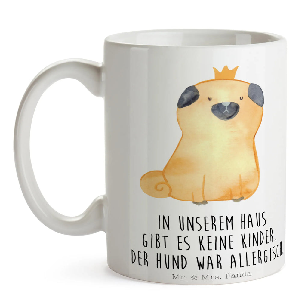 Tasse Mops Krone Tasse, Kaffeetasse, Teetasse, Becher, Kaffeebecher, Teebecher, Keramiktasse, Porzellantasse, Büro Tasse, Geschenk Tasse, Tasse Sprüche, Tasse Motive, Kaffeetassen, Tasse bedrucken, Designer Tasse, Cappuccino Tassen, Schöne Teetassen, Hund, Hundemotiv, Haustier, Hunderasse, Tierliebhaber, Hundebesitzer, Sprüche, Mops, allergisch, kinderlos, Hausregel, Hundebesitzer. Spruch, lustig