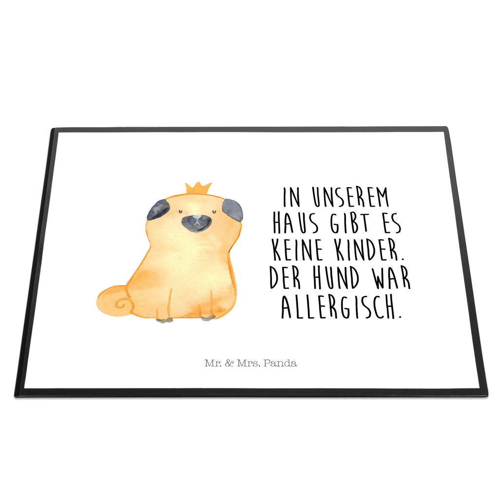 Schreibtischunterlage Mops Krone Schreibunterlage, Schreibtischauflage, Bürobedarf, Büroartikel, Schreibwaren, Schreibtisch Unterlagen, Schreibtischunterlage Groß, Hund, Hundemotiv, Haustier, Hunderasse, Tierliebhaber, Hundebesitzer, Sprüche, Mops, allergisch, kinderlos, Hausregel, Hundebesitzer. Spruch, lustig